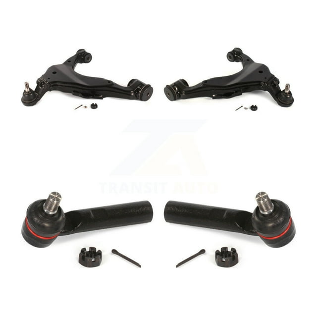 TOR Front Suspension Control Arm Assembly and Tie Rod End Kit for Car Toyota 4Runner FJ Cruiser Lexus GX470 - Left Right Side (Driver Passenger) KTR-102835