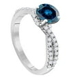 thumbnail image 2 of Mauli Jewels Engagement Rings for Women 1.25 Carat Halo Blue Diamond Engagement Ring Crafted 4-prong 14k Solid White Gold, 2 of 6
