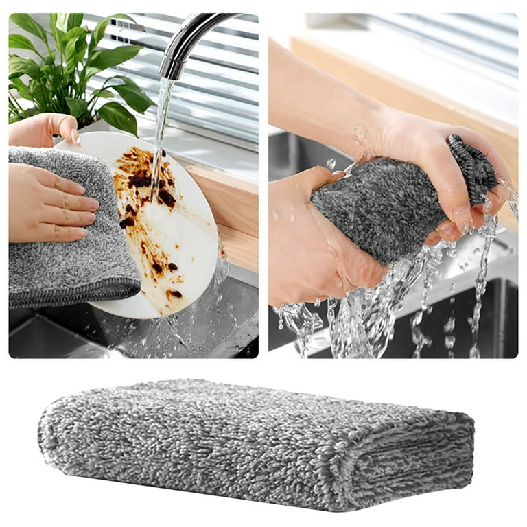1pc Super Absorbent Wiping Rags Hand Towels Cotton Cleaning Cloth Non-stick  Oil Dish Washing Towel Household Cleaning Tool