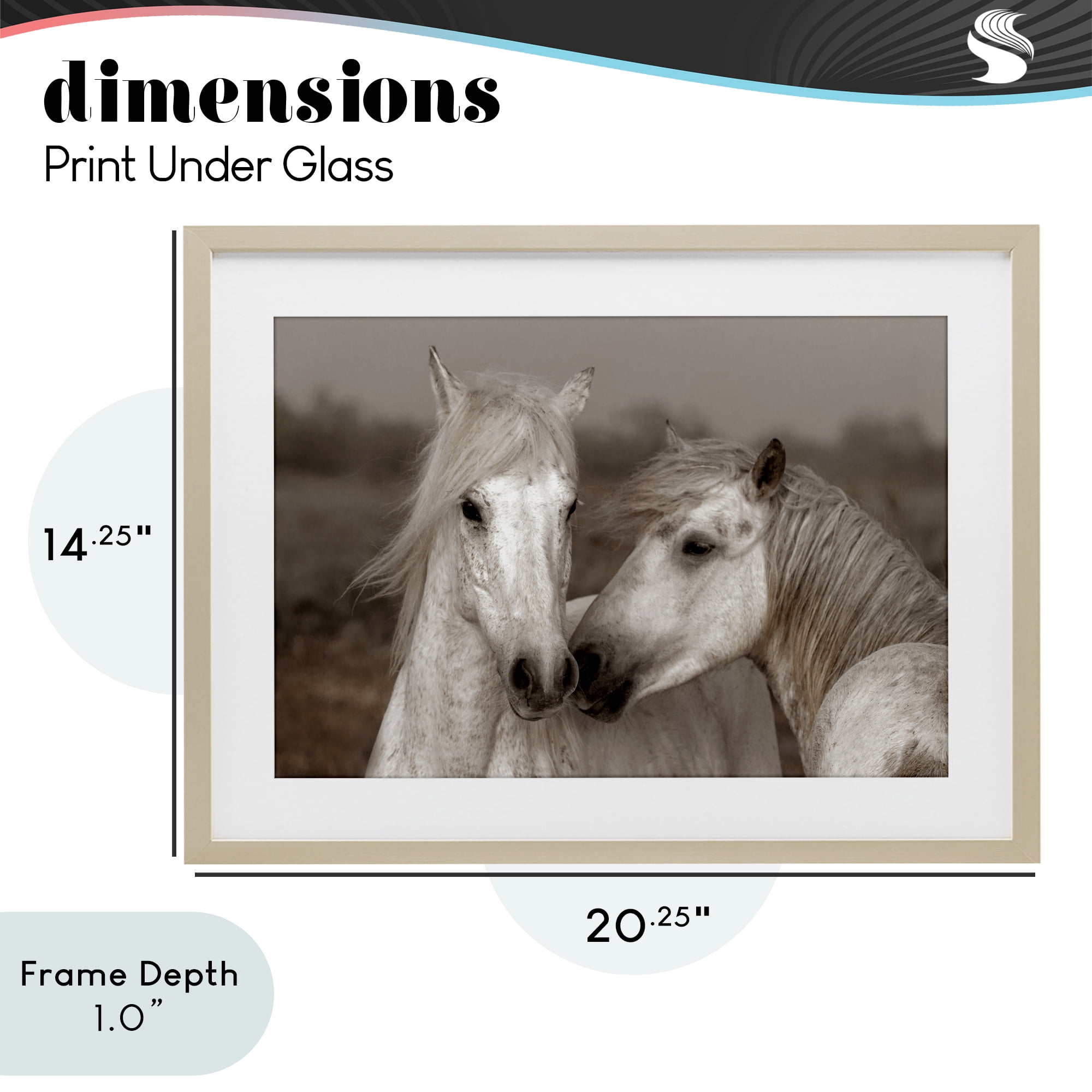 Stupell Industries Gentle Companionship Horses Birch Framed Print Under Glass, design by Danita Delimont