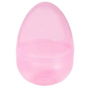 Jumbo 8-Inch Transparent Pink Glitter Easter Egg - The Perfect Size For Holding Toys, Candy Bars, And Stuffed Animals - Easy To Open, Tough To Break - Great As Party Favors And Easter Basket Stuffers
