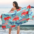 thumbnail image 7 of GZHJMY American Flag Elephant Donkey Beach Towel - Lightweight Compact Oversized Travel Towels - Super Absorbent Quick Dry Towel for Swimming Camping Holiday（72）, 7 of 7