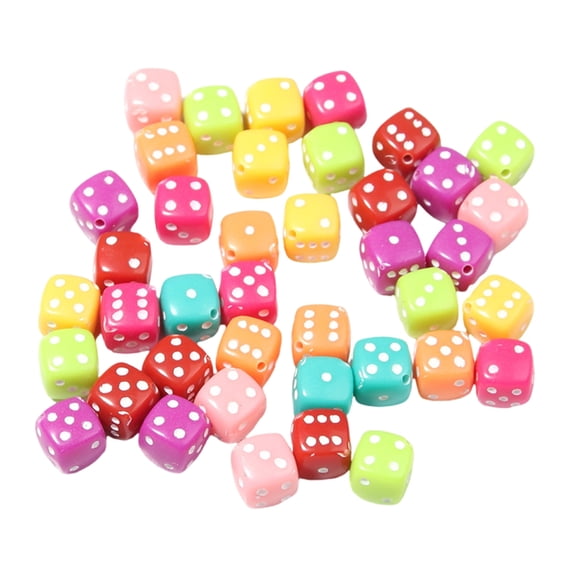 50 Pcs/Set Colorful Dices Six Sided Dices Acrylic Dices Game Dices Board Game Acessories for Home Parties