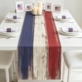 thumbnail image 6 of erdimoy 4th of July Patriotic Table Runner, 72×13 Inch 5 Styles Red White Blue Star Gnome Butterfly Linen Table Runner for Independence Day Memorial Day Dining, 6 of 6