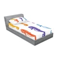 thumbnail image 2 of Ambesonne Animal Fitted Sheet & Pillow Sham Set, Happy Seahorses Art, Twinxl, Multicolor, 2 of 2