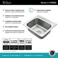 thumbnail image 2 of KRAUS 25 Inch Topmount Single Bowl 18 Gauge Stainless Steel Kitchen Sink with NoiseDefend Soundproofing, 2 of 7