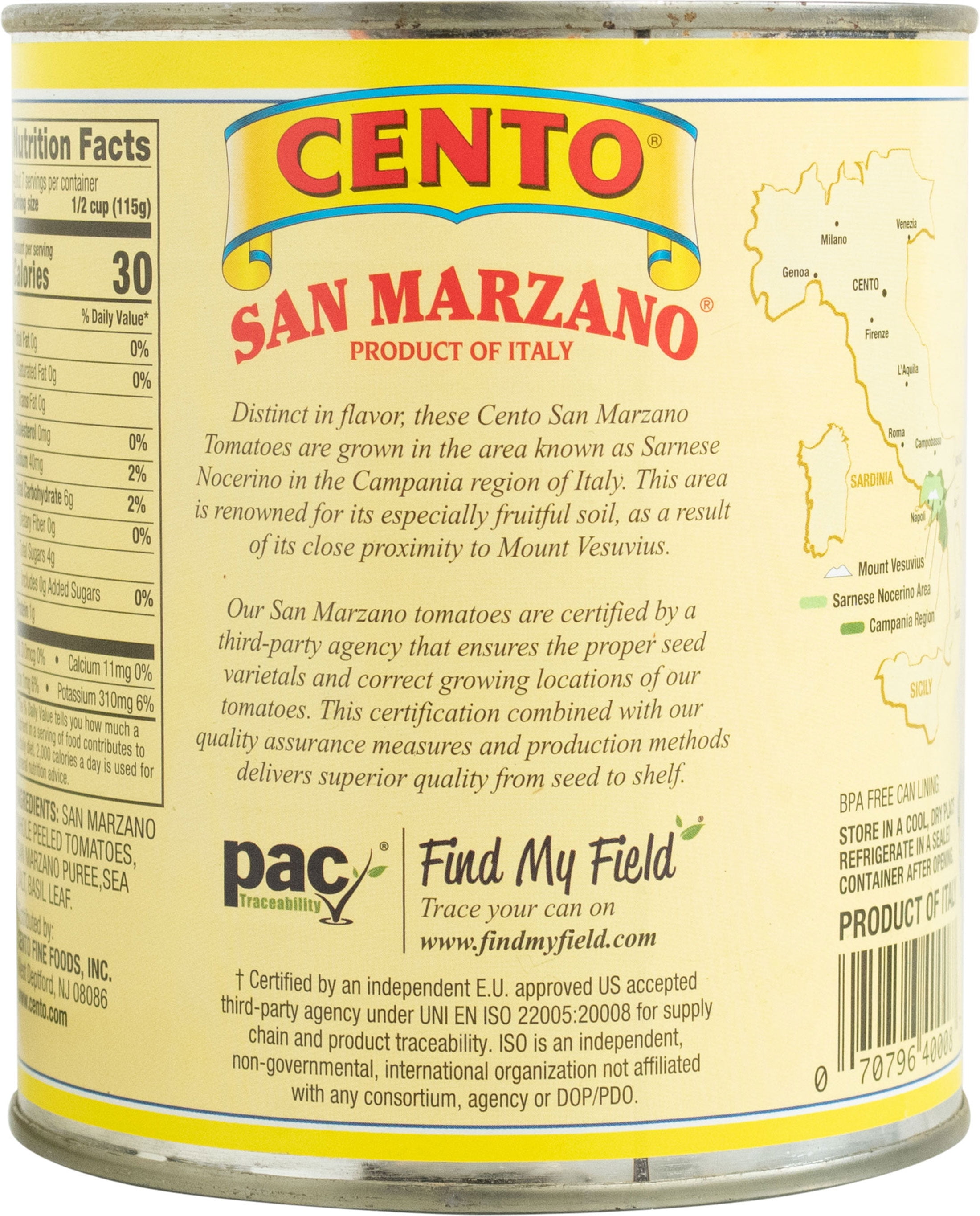 Cento San Marzano Peeled Tomatoes, 28 oz