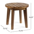 thumbnail image 5 of 15.75" Wide Acacia Wood Table - Mild Weather Resistant - Outdoor Area, End of Sofa / Keep Items Safe, 5 of 5
