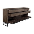 thumbnail image 3 of Maklaine Modern / Contemporary Rustic Oak Wood Sideboard In Dark Brown, 3 of 6