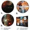 thumbnail image 3 of Designart "Cityscape modern Reflections II" Cityscapes Metal Art Living Room, 3 of 5
