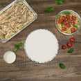 thumbnail image 7 of Foil Lux Round White Paper Flat Foil-Laminated Board Lid - Fits 8" Take Out Pan - 100 count box, 7 of 7