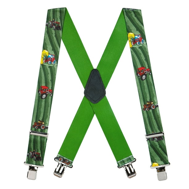 SuspenderStore Suspender Store Red Tractors Clip End Novelty