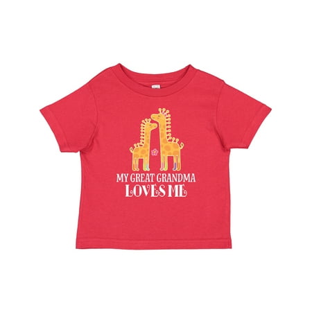 

Inktastic My Great Grandma Loves Me Giraffe Gift Baby Girl T-Shirt