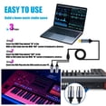 thumbnail image 2 of HOSONGIN Cable MIDI a USB Adaptador de interfaz USB a MIDI de 6 pies de 6 pies que se conecta con el tambor sintetizador de teclado para editar grabaciones, 2 of 5