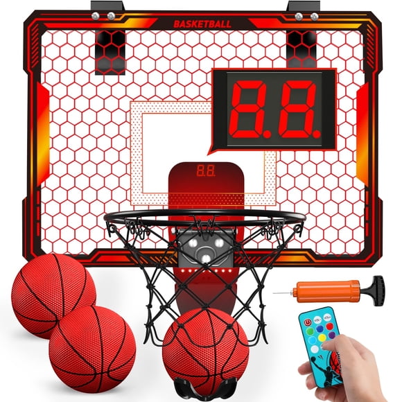 Canasta de baloncesto interior HYES Mini con iluminación LED y marcador