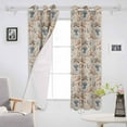 thumbnail image 3 of Hokiten Rustic Coastal Christmas Blackout Curtains | Light Blocking Print Window Curtains, Xmas Snowman Shell Starfish Thermal Insulated Window Drapes for Living Room Kitchen (2 Panels, 84"W x 84"L), 3 of 7