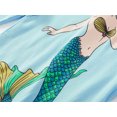 thumbnail image 4 of Girls Mermaid Pajamas Set, Long Sleeve Crewneck Sleep Top and Pull-On Pants Sleepwear, Blue/Pink 10T, 4 of 7