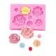 thumbnail image 1 of Moldes de silicona para decoración de pasteles y repostería, moldes para chocolate y dulce de azúcar, flores de pétalos de rosa, accesorios y herramientas para hornear en 3D, 1 of 6