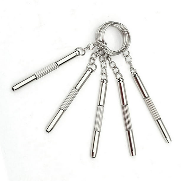 Mini Multifunctional Screwdriver Keychain - 3-in-1 Tool For Glasses, Watches, Phones (Flat, Star, Hex)