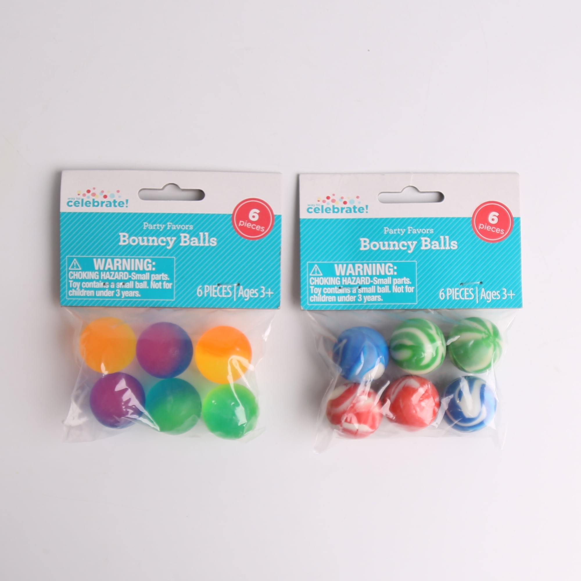 Way to Celebrate Multicolor Bouncy Ball Party Favors, 6 Pieces