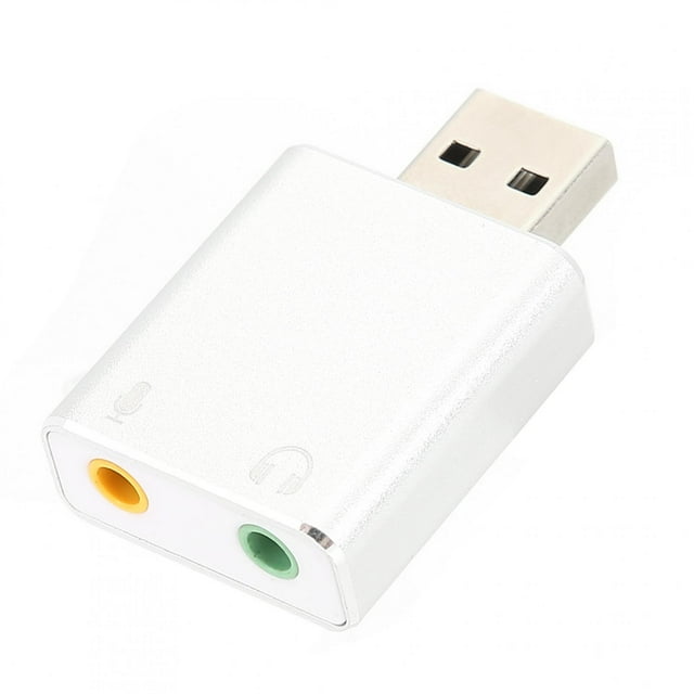 Aluminum Alloy Audio Card, USB Sound Card, Surround Sound For Desktop Notebook