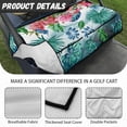thumbnail image 6 of Whosucclay Leaf and Floral Pattern Thick Golf Cart Seat Cover, Elastic 4 Front Pockets Golf Cart Seat Protector for Club Car EZGO Yamaha, 52.36" x 32.28", 6 of 7