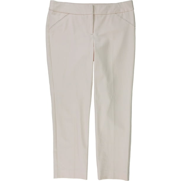 Alfani Womens Solid Slim Casual Cropped Pantalones, Rosa, 14 Alfani recortado