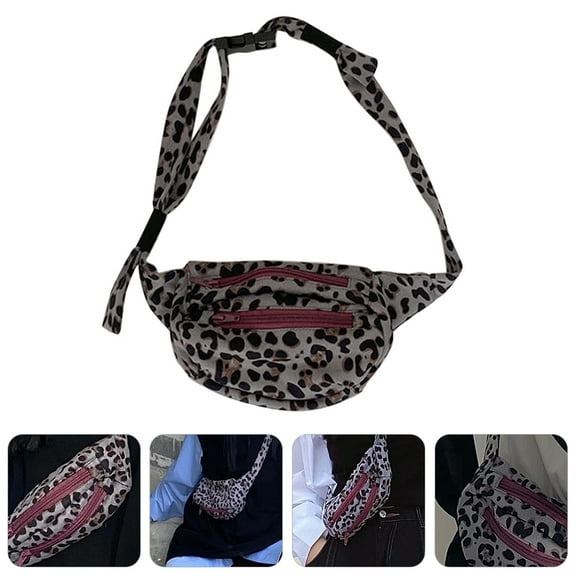 MEIBUTYUP Women's Leopard Print Waist Bag Stylish Fanny Pack for Travel, Outdoor Activities, and Everyday Use
