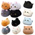 thumbnail image 2 of Peluche de gato kawaii de 10 a 18 cm, suave y redondo, para regalo de cumpleaños, decoración del hogar, 2 of 5