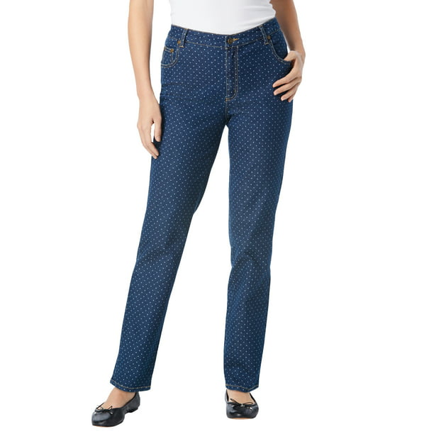 Woman Within - Woman Within Women's Plus Size Straight Leg Stretch Jean ...