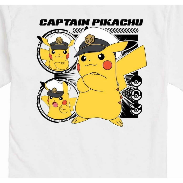 Pokémon - New Horizons - Captain Pikachu - Adult Short Sleeve T