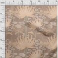 thumbnail image 3 of oneOone Polyester Spandex Light Brown Fabric Tropical Plants Diy Clothing Quilting Fabric Print Fabric By Yard 56 Inch Wide, 3 of 4