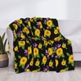 thumbnail image 3 of Yiaed Daisies Flowers Print Blanket Throw Blanket Soft Cozy Flannel Blanket for Home Bed Sofa Couch Chair-80"x60", 3 of 6