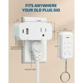 thumbnail image 5 of DEWENWILS 125V 15A Remote Control Outlet with Dual USB Ports (Type-A + Type-C) – FCC Certified, 100ft Wireless Range, 5 of 8
