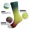 thumbnail image 2 of EnerWear 4 Pack Women's Merino Wool Outdoor Hiking Trail Crew Sock (US 9-11,Gradient Green), 2 of 4