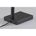 thumbnail image 4 of Adesso Flora Table Lamp, Black & Antique Brass, Off-White Textured Fabric Shade, 4 of 6
