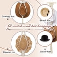thumbnail image 4 of Macrame Hat Hangers Boho Hat Hangers for Wall Bohemian Women Hat Rack Hat Organizer for Wall Hanging Hat Display Hand Weaving Hat Rack Decorative Cap Holder for Wide Brim Cap, 4 of 14