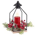 thumbnail image 1 of Linterna Decorativa Rhytsing Roja con Vela LED Sin Llama y Anillo Navideño para Navidad, 1 of 6