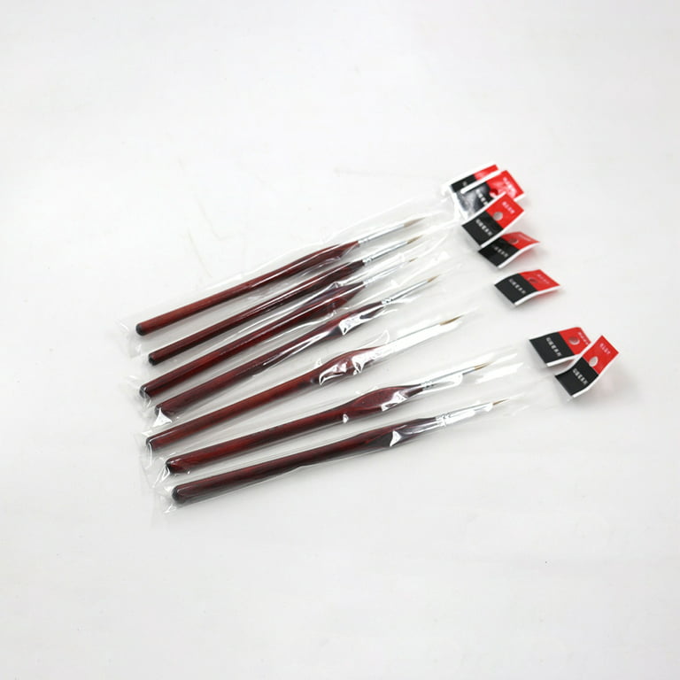 6pcs/set Marie Date Red Hair Gouache Brush AB Single And Double Number