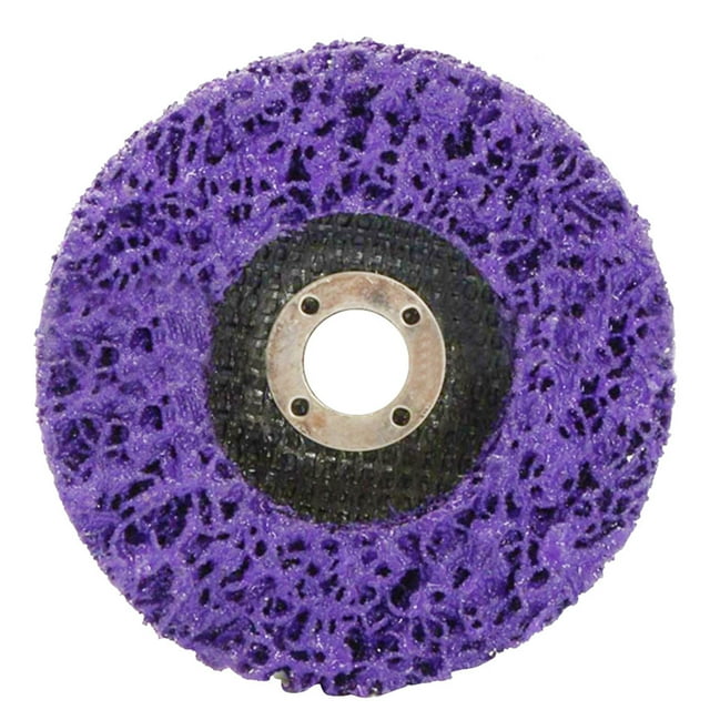 Roue de Ponçage pour Enlever la Rouille Disque de Meulage en Acier Inoxydable, Violet, 125mm, Trou Intérieur 22mm