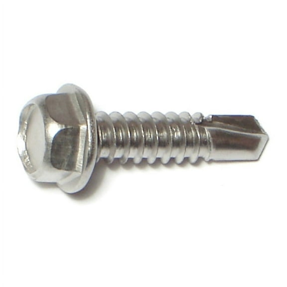 #14-14 x 1" 410 Stainless Hex Head Self-Drilling Screws SSHWSS-121 (23 pcs.)