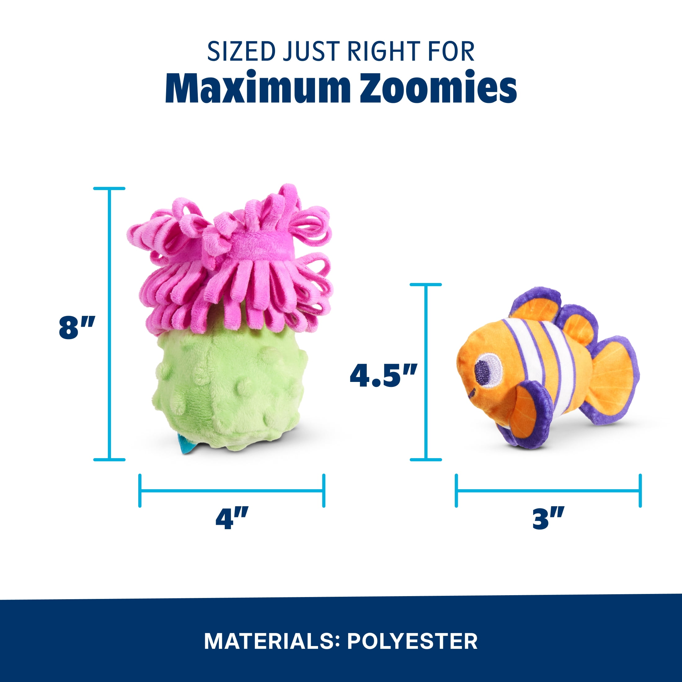 Clown Fishing Around Interactive Chewable Dog Toy for All Sizes
