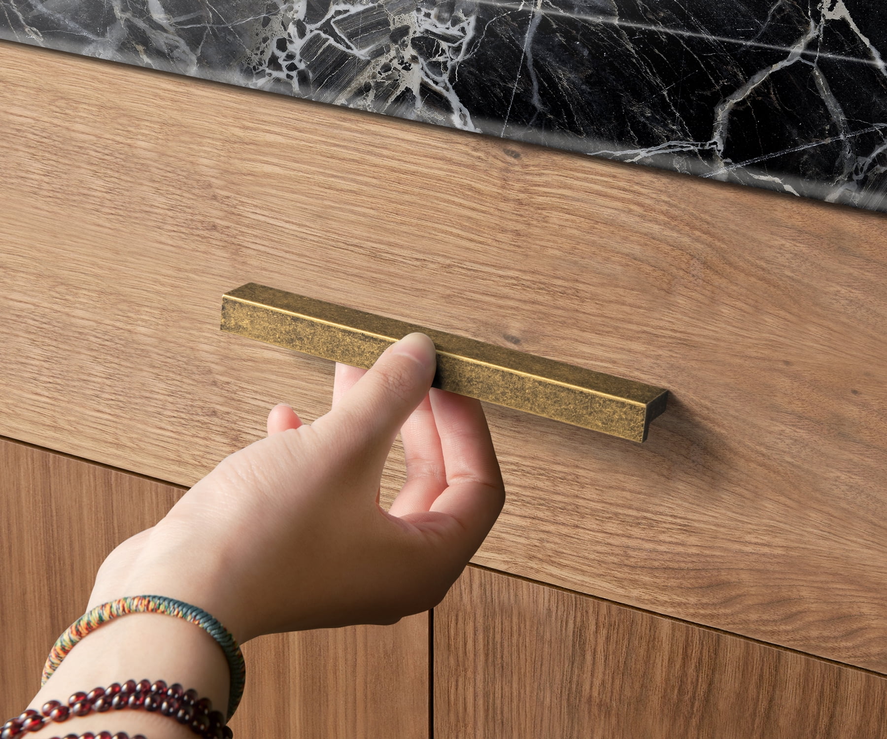 Goo-Ki 12 Pack 3 Inch(76mm) Kitchen Cabinet Pulls, Antique Brass Cabinet Handles, Drawer Pulls for Dresser,Wardrobe & Cupboard