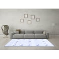 thumbnail image 3 of Ahgly Company Machine Washable Indoor Rectangle Solid Blue Modern Area Rugs, 5' x 8', 3 of 4
