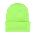 thumbnail image 1 of Minnieouse Gorros Beanie Gorros de punto Unisex Skullcap manga hilo multifuncional a prueba de viento accesorios para el cabello para deportes al aire libre Sombreros Amarillo fluorescente Minnieouse AP010147-19, 1 of 5