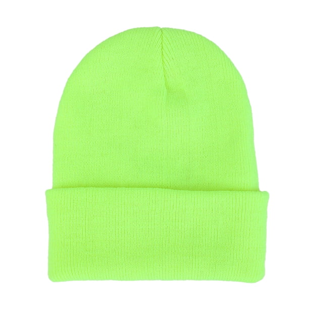 Minnieouse Gorros Beanie Gorros de punto Unisex Skullcap manga hilo multifuncional a prueba de viento accesorios para el cabello para deportes al aire libre Sombreros Amarillo fluorescente Minnieouse AP010147-19