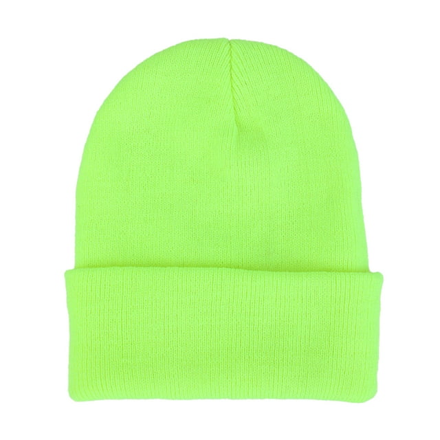 Minnieouse Gorros Beanie Gorros de punto Unisex Skullcap manga hilo multifuncional a prueba de viento accesorios para el cabello para deportes al aire libre Sombreros Amarillo fluorescente Minnieouse AP010147-19