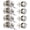 Satin Nickel, variant on 4 Pack Keyed Entry Door Knob and Single Cylinder Deadbolt Combo Set, Matte Black Exterior Door Knobs with Lock and Key for Entrance and Front Door, Keyed Alike Round Door Knob and Deadbolt
