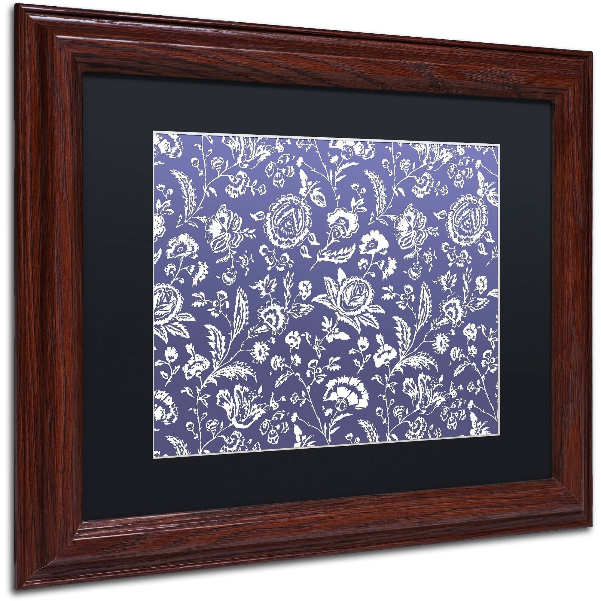Trademark Fine Art "Toile Fabrics X" Canvas Art by Color Bakery Black Matte, Wood Frame