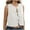 White, variant on CYRBOKO Women's Cropped Tank Top, Summer Loose Tie-front Crew Neck Sleeveless Tops Army Green Size S-XL